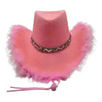 Trendy cowgirl hat Sequined Ribbon Upturned Eaves Raw Edge Denim Top Hat Pink Cowgirl Hat womens pink cowboy hat