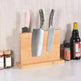 Wall Mounted Wooden Block Magnetic Knife Holder Rack - EX-STOCK CANADA
