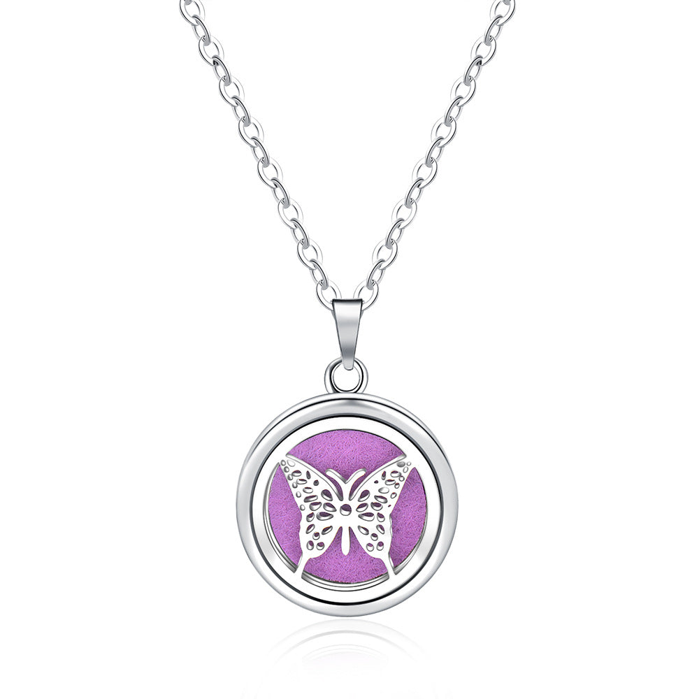 Open Round Hollow Perfume Box Necklace - EX-STOCK Canada