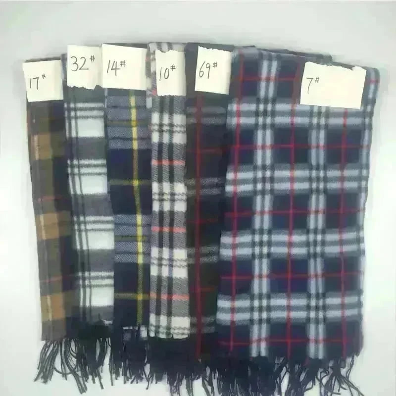 Handmade Autumn And Winter Velvet Fleece Plaid Scarf - EX-STOCK CANADA