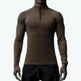 Men Quick Drying Long Sleeve Half Zip Activewear Muscle Fitted shirt Workout Gym T-shirt Top - EX-STOCK CANADA