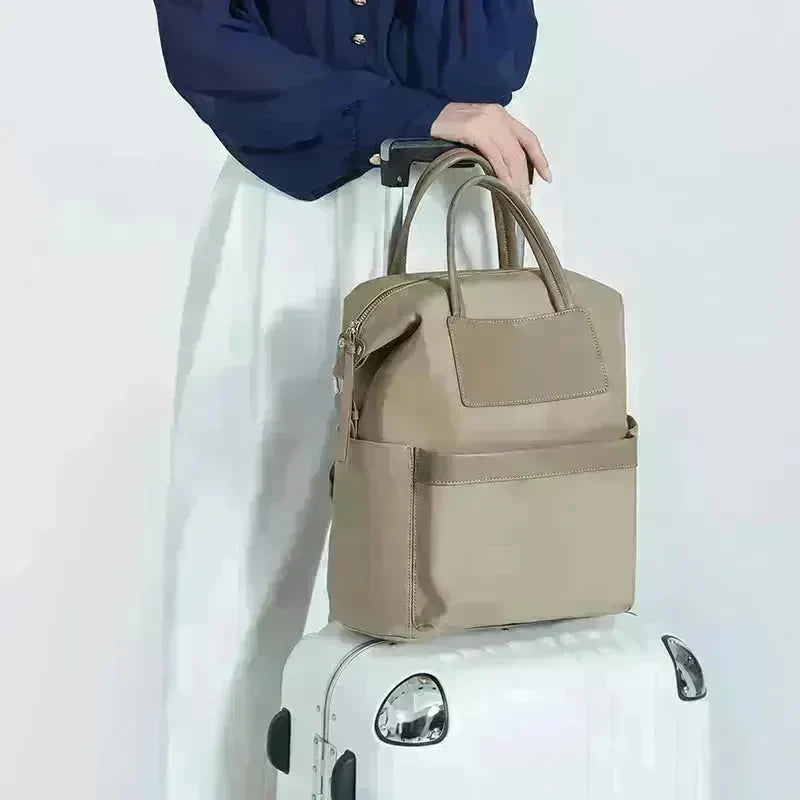 Women's Casual Backpack With Hand-hold Design Lightweight And Waterproof Commuting Travel Computer Bag Large Capacity Handbag - EX-STOCK CANADA