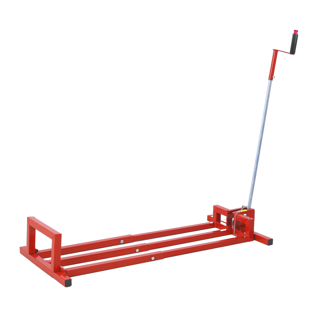 Élévateur pour tondeuse à gazon en acier robuste, capacité 880 lbs, cric pour tondeuse à gazon, élévateur pliable pour tracteur de jardin, cric télescopique d'entretien avec poignée manuelle et pour outils électriques pour tondeuses et tracteurs de jardin, rougeEX-STOCK Canada 