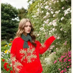Christmas Deer Snowflakes Knit Sweater Pullover Round Neck Christmas Elk - EX-STOCK CANADA