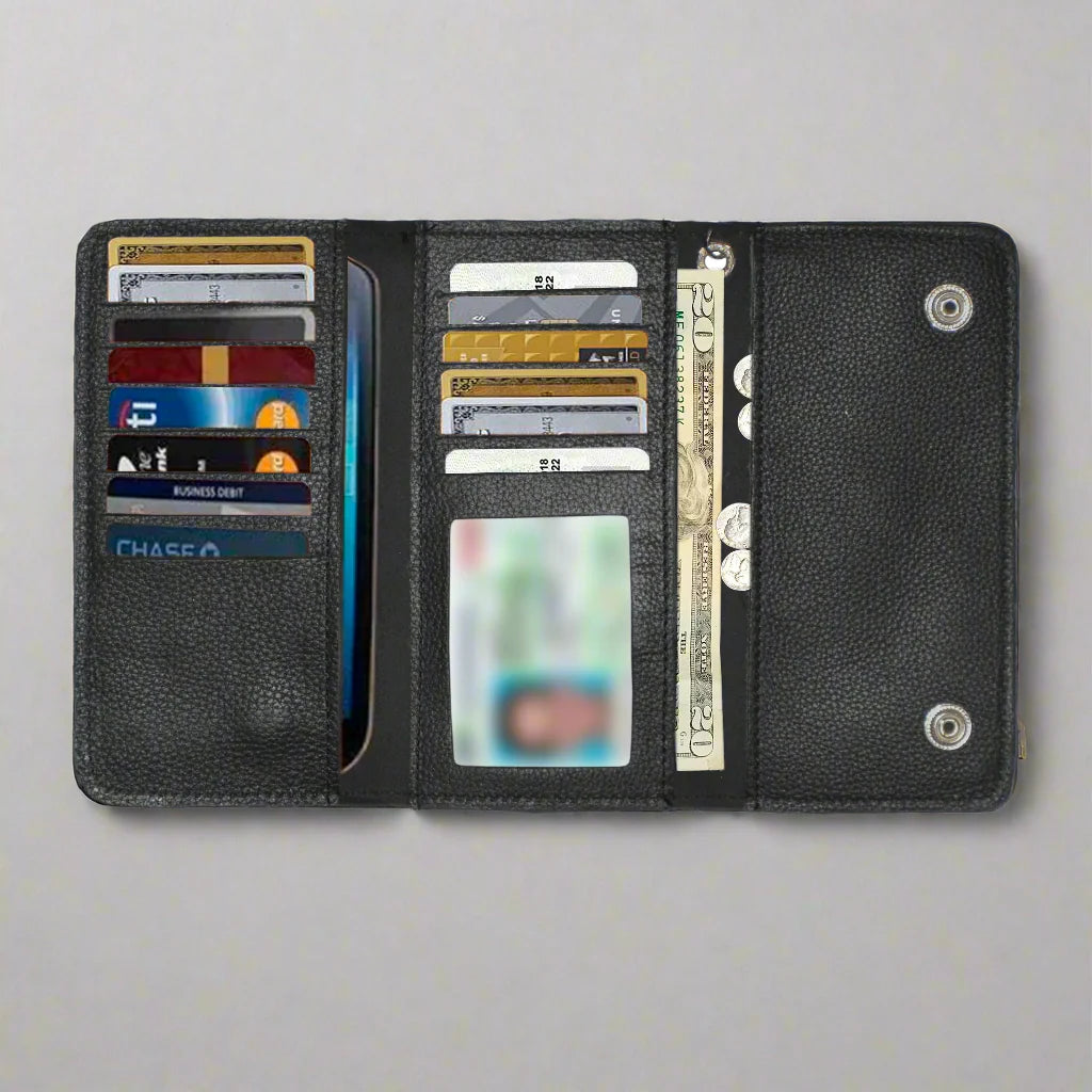 محفظة جلدية للرجال قابلة للطي بثلاثة أقسام من سلسلة طريق مفتوحEX-STOCK Canada 