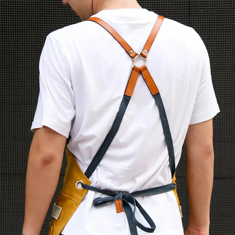 Hair Stylist Cake Shop Barista Men And Women Flower Shop Workwear Denim Apron Jeans