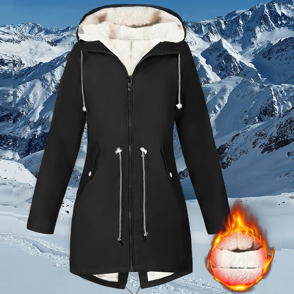 Women's Hooded Plush-Lined Coat – 6 Colours, S–5XL