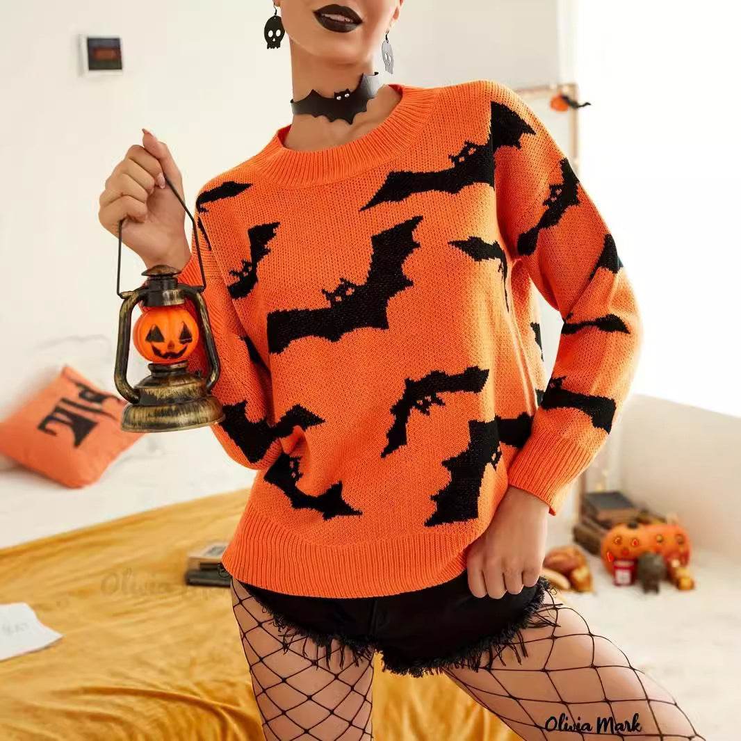 Fashion Women's Wear Long Sleeve Halloween Brocade Sweater Knitted EX-STOCK