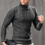 Men's Turtleneck Twisted Long-sleeved Sweater Thermal Head Cover EX-STOCK Canada 