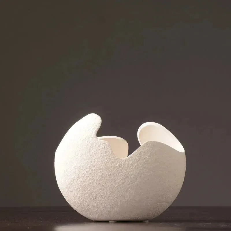 Simple white ceramic vase decoration - EX-STOCK CANADA