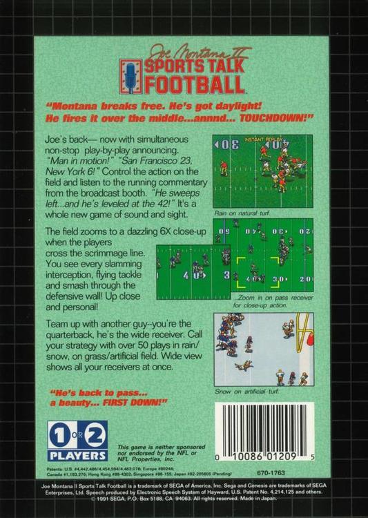 Joe Montana II: Sports Talk Football 