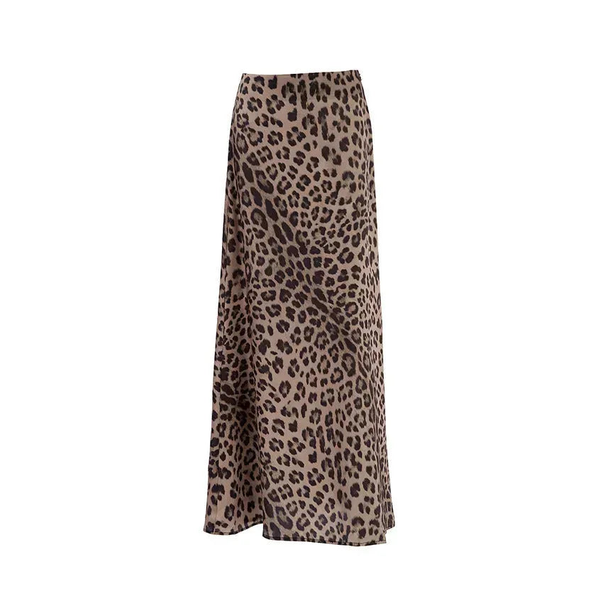 Leopard Long Skirt Fashion Mermaid Skirt Womens Clothing - EX-STOCK CANADA