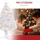2.5FT Prelit Artificial Tabletop Christmas Tree With Fibre Optics Holiday Home Xmas Decoration For Table And Desk White EX-STOCK Canada 