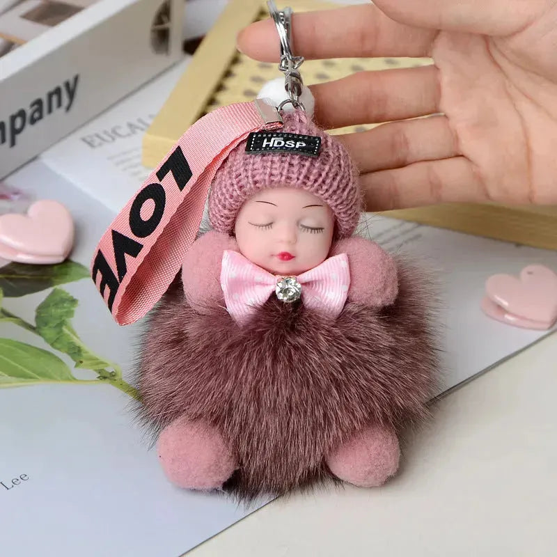 Cute Sleeping Doll Plush Doll Keychain Pendant Backpack Handbag Wallet Accessories - EX-STOCK CANADA