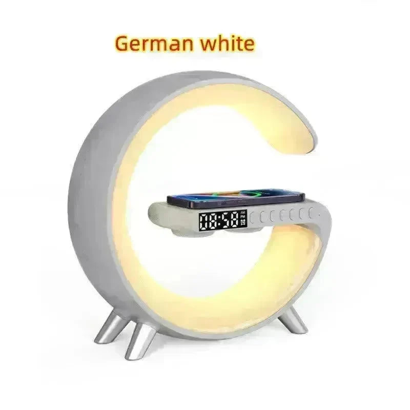 G shaped Wireless Phone Charging Night LED Lamp Bluetooth Speaker - EX-STOCK CANADA