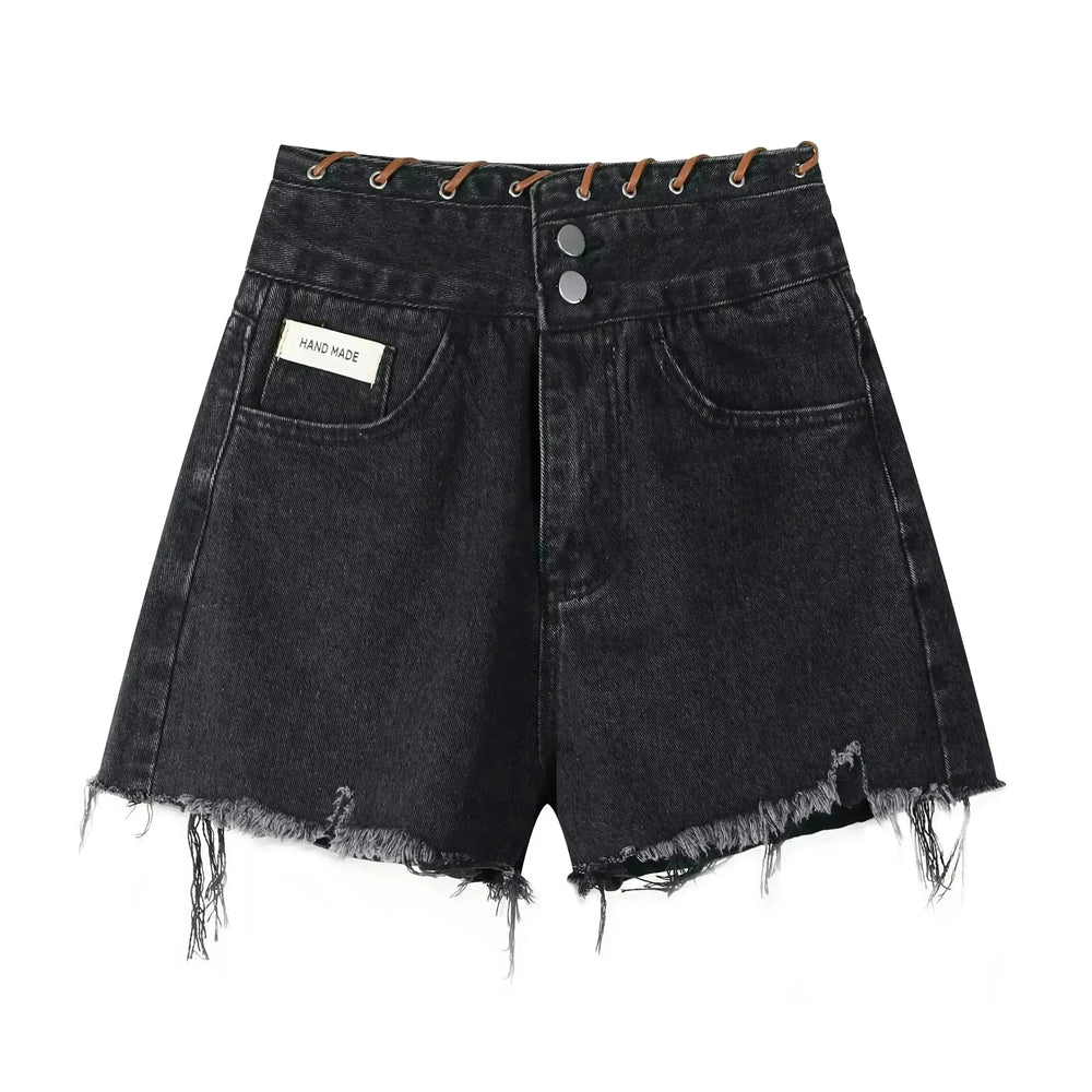 High Waisted Wide Leg Denim Shorts For Women - EX-STOCK CANADA