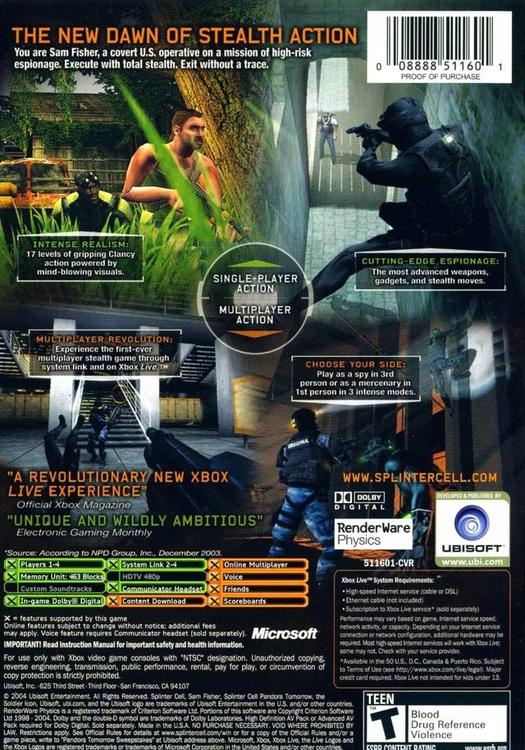 Tom Clancy's Splinter Cell: Pandora Tomorrow 