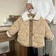 Korean Style Lamb Fur Collar Fleece-lined Thickened Cotton-padded Coat Fashion - EX-STOCK CANADA
