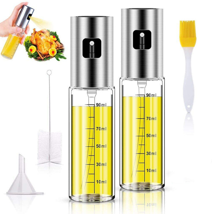 Stainless Steel Grill Kitchen Cooking Oil Spray Bottle With Scale EX-STOCK Canada 