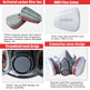 7in1 Half Face Gas Mask Facepiece Spray Painting Respirator Reusable Safety Suit For 6200 With Filter Chemical And Other Work Protection EX-STOCK