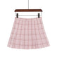 Mini Plaid Pleated High Waist Skirt A- Line Skirt - EX-STOCK CANADA
