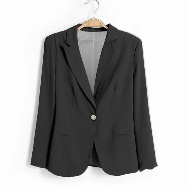 Office Ladies Black Formal Blazer Women Work Suit - EX-STOCK CANADA