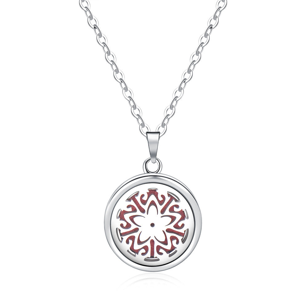 Open Round Hollow Perfume Box Necklace - EX-STOCK Canada