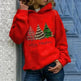 Merry Christmas tree Cashmere hoodie sweater loose top - EX-STOCK CANADA