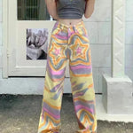 Real Shot American Retro High Street Graffiti XINGX Rendering Baggy Jeans Pant For Women - EX-STOCK CANADA