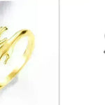 Alloy Simple Hands Hug Ring Opening Adjustable Jewelry