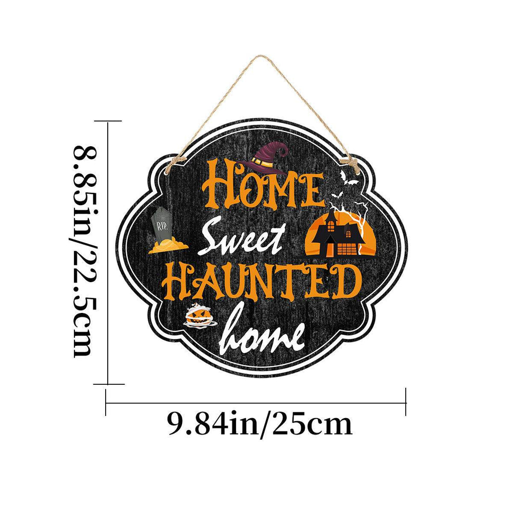 Imitation Wooden Doorplate Ghost Festival Haunted House Horror Atmosphere Decoration EX-STOCK