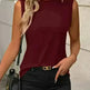 Summer Women's Solid Color Round Neck Sleeveless Loose Tops for Women suitable for Work business Events Ladies Evening Tops. - EX-STOCK CANADA