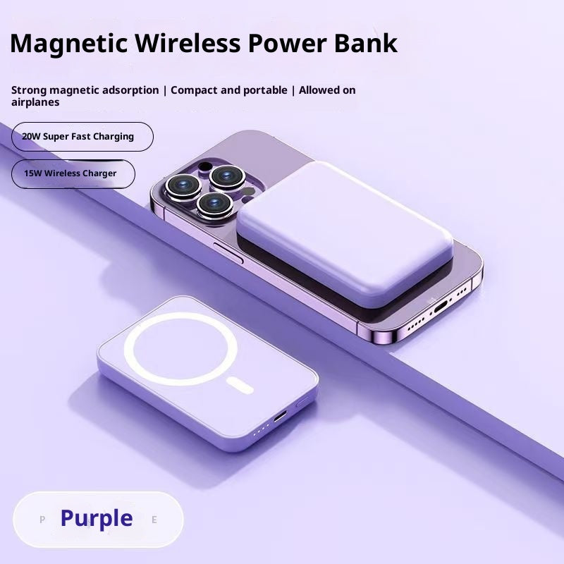Bi-directional Fast Charging Magnetic Wireless Power Bank EX-STOCK Canada 