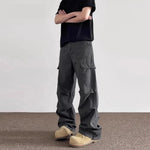 American Retro Washed Distressed Baggy Cargo pant trouser Men - EX-STOCK CANADA