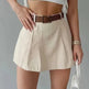 Women's Fashion Solid Color High Waist Mini Skort - EX-STOCK CANADA