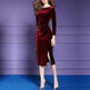 Velvet Married Daughter Wedding Dinner Evening Gown Female Hi Mother-in-law  Mother Dress EX-STOCK Canada 