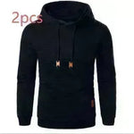 Men's Jacquard Sweatshirt Long-sleeved Hoodie Warm Color  Sports Pullover Top