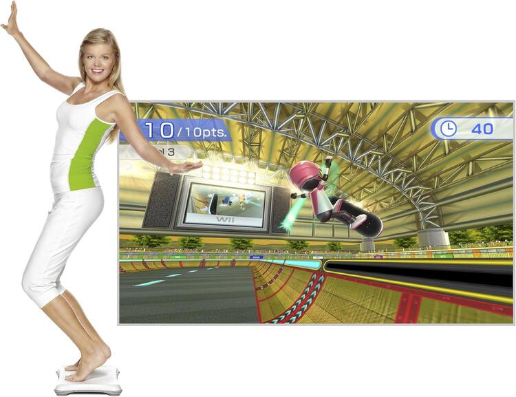 Wii Fit Plus con la tabla de equilibrio oficial de Nintendo Wii 