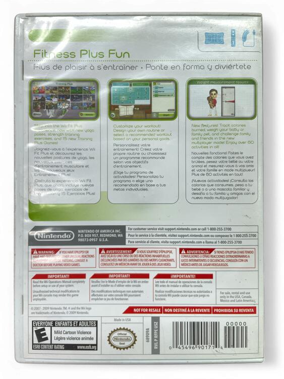 Wii Fit Plus W/ Official Nintendo Wii Balance Board 