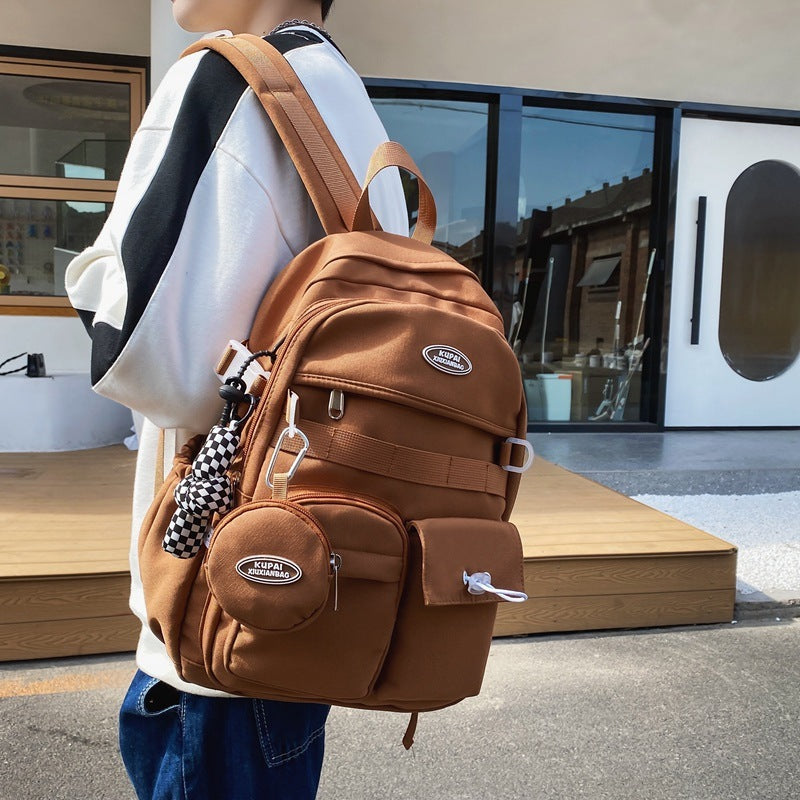 High School And College Student College Style Computer Bag Couple Backpack EX-STOCK