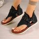 Denim Thong Sandals With Rear Zipper Summer Retro Beach Flat Sandals - EX-STOCK CANADA