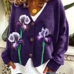 Christmas Abstract Printing Casual Cloak Coat Cardigan Sweater - EX-STOCK CANADA