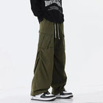 Overalls Men's Retro Trendy Pleated Straight-leg Baggy Cargo Pant Trousers Casual - EX-STOCK CANADA