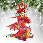 Dinosaur Dragon Egg Christmas Decorations Pendant Acrylic - EX-STOCK CANADA