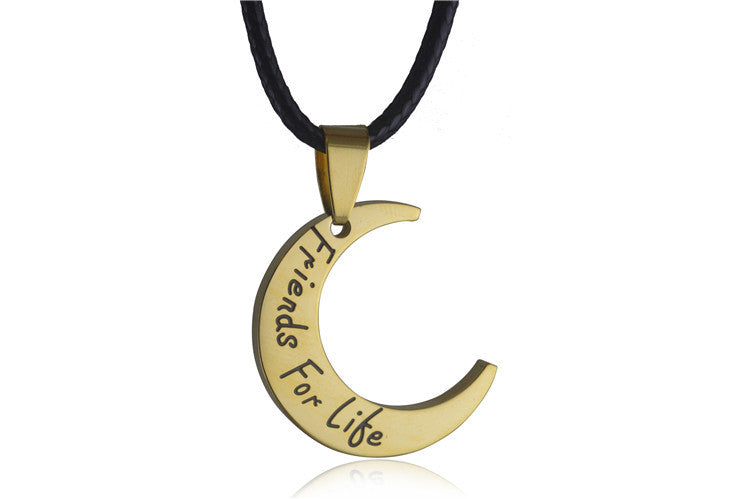 Edelstahl Mond Sonne Paar Halskette - EX-STOCK Canada