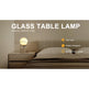 13.5 H Glass Globe Matte Gold Spiral 4 Ring Metal Stand Table Lamp For Living Room, Nightstand Bedside Table Lamp For Bedroom, LED Lamp EX-STOCK