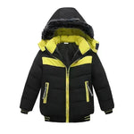 Small Medium-Sized Boys Cotton-Padded Fur Hoodie Winter Jackets for kids - EX-STOCK CANADA