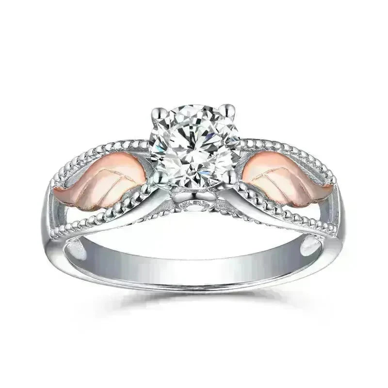 Fashion Electroplated Angel Wings Gold Crystal Women Ring - EX-STOCK CANADA