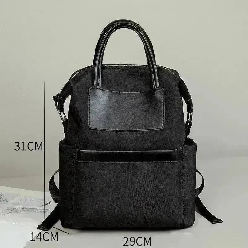 Women's Casual Backpack With Hand-hold Design Lightweight And Waterproof Commuting Travel Computer Bag Large Capacity Handbag - EX-STOCK CANADA