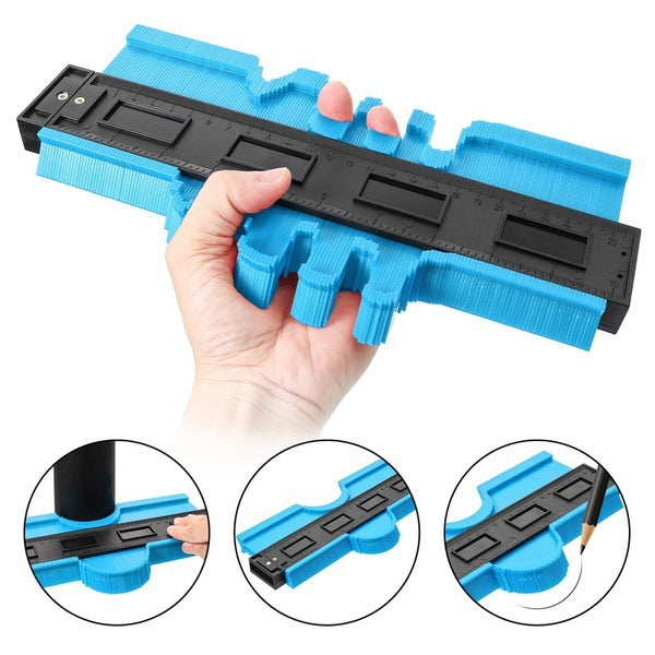Contour Gauge Profile Gauge – Carpentry & Woodworking Measurement Tool (Blue, Green, Red | 12cm & 25cm